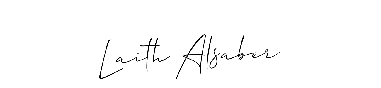 How to make Laith Alsaber signature? Allison_Script is a professional autograph style. Create handwritten signature for Laith Alsaber name. Laith Alsaber signature style 2 images and pictures png