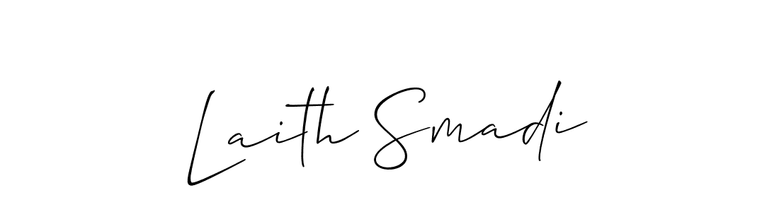 Also You can easily find your signature by using the search form. We will create Laith Smadi name handwritten signature images for you free of cost using Allison_Script sign style. Laith Smadi signature style 2 images and pictures png