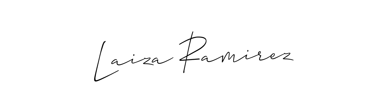 Make a short Laiza Ramirez signature style. Manage your documents anywhere anytime using Allison_Script. Create and add eSignatures, submit forms, share and send files easily. Laiza Ramirez signature style 2 images and pictures png