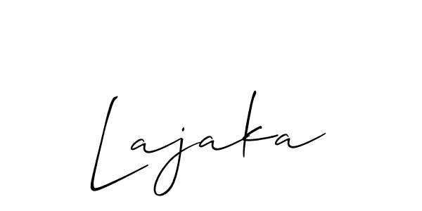 Design your own signature with our free online signature maker. With this signature software, you can create a handwritten (Allison_Script) signature for name Lajaka. Lajaka signature style 2 images and pictures png