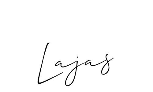 Create a beautiful signature design for name Lajas. With this signature (Allison_Script) fonts, you can make a handwritten signature for free. Lajas signature style 2 images and pictures png