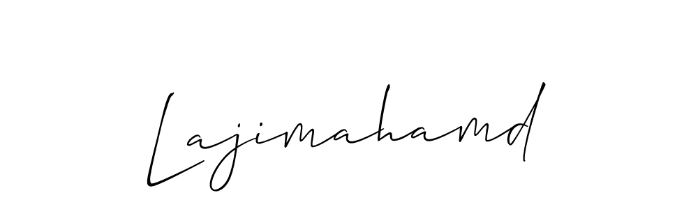 Use a signature maker to create a handwritten signature online. With this signature software, you can design (Allison_Script) your own signature for name Lajimahamd. Lajimahamd signature style 2 images and pictures png