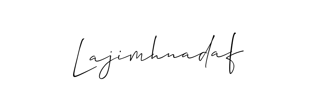 It looks lik you need a new signature style for name Lajimhnadaf. Design unique handwritten (Allison_Script) signature with our free signature maker in just a few clicks. Lajimhnadaf signature style 2 images and pictures png