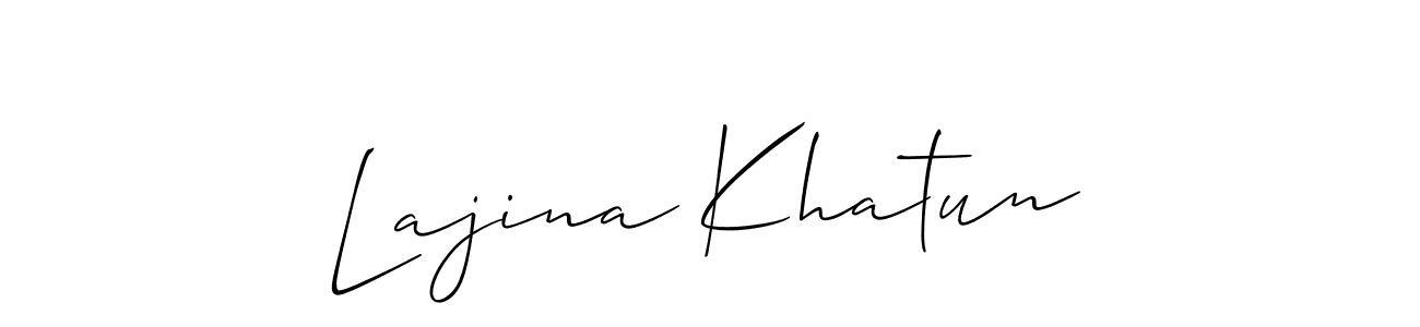 How to Draw Lajina Khatun signature style? Allison_Script is a latest design signature styles for name Lajina Khatun. Lajina Khatun signature style 2 images and pictures png