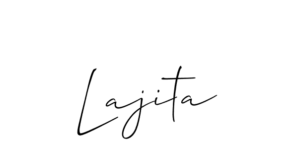 Design your own signature with our free online signature maker. With this signature software, you can create a handwritten (Allison_Script) signature for name Lajita. Lajita signature style 2 images and pictures png