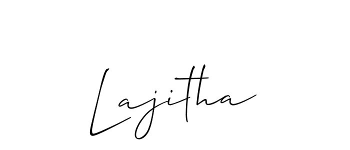 How to Draw Lajitha signature style? Allison_Script is a latest design signature styles for name Lajitha. Lajitha signature style 2 images and pictures png