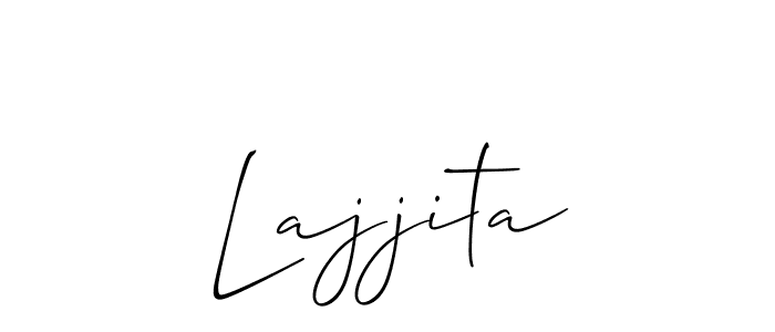 Similarly Allison_Script is the best handwritten signature design. Signature creator online .You can use it as an online autograph creator for name Lajjita. Lajjita signature style 2 images and pictures png