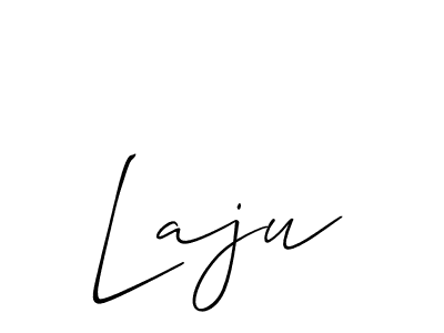 You should practise on your own different ways (Allison_Script) to write your name (Laju) in signature. don't let someone else do it for you. Laju signature style 2 images and pictures png