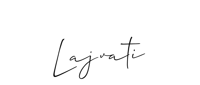 Best and Professional Signature Style for Lajvati. Allison_Script Best Signature Style Collection. Lajvati signature style 2 images and pictures png