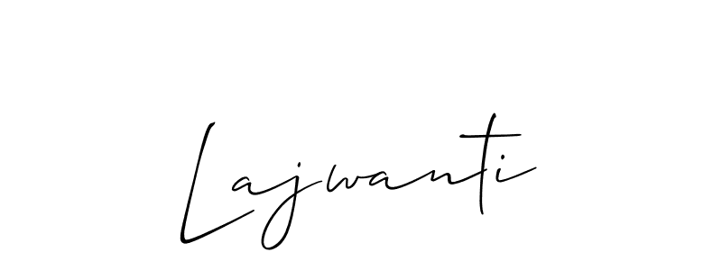 Also we have Lajwanti name is the best signature style. Create professional handwritten signature collection using Allison_Script autograph style. Lajwanti signature style 2 images and pictures png