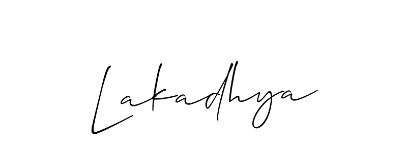 The best way (Allison_Script) to make a short signature is to pick only two or three words in your name. The name Lakadhya include a total of six letters. For converting this name. Lakadhya signature style 2 images and pictures png
