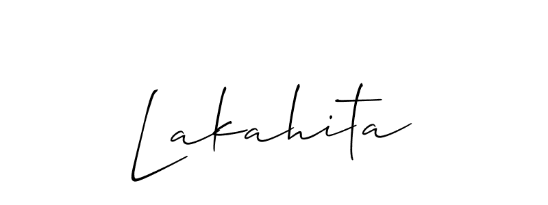 Also You can easily find your signature by using the search form. We will create Lakahita name handwritten signature images for you free of cost using Allison_Script sign style. Lakahita signature style 2 images and pictures png
