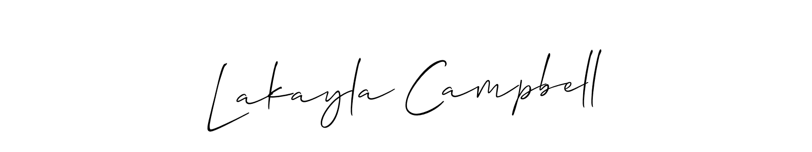 It looks lik you need a new signature style for name Lakayla Campbell. Design unique handwritten (Allison_Script) signature with our free signature maker in just a few clicks. Lakayla Campbell signature style 2 images and pictures png