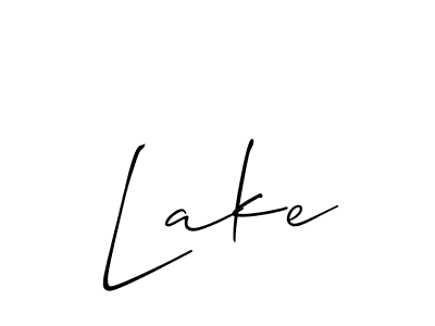 You should practise on your own different ways (Allison_Script) to write your name (Lake) in signature. don't let someone else do it for you. Lake signature style 2 images and pictures png