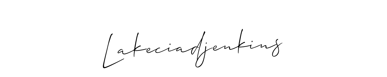 How to make Lakeciadjenkins signature? Allison_Script is a professional autograph style. Create handwritten signature for Lakeciadjenkins name. Lakeciadjenkins signature style 2 images and pictures png