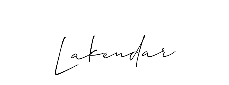 You should practise on your own different ways (Allison_Script) to write your name (Lakendar) in signature. don't let someone else do it for you. Lakendar signature style 2 images and pictures png