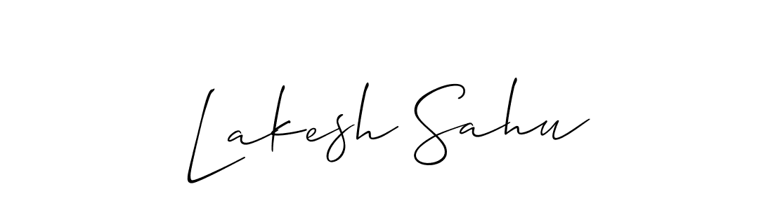 Design your own signature with our free online signature maker. With this signature software, you can create a handwritten (Allison_Script) signature for name Lakesh Sahu. Lakesh Sahu signature style 2 images and pictures png