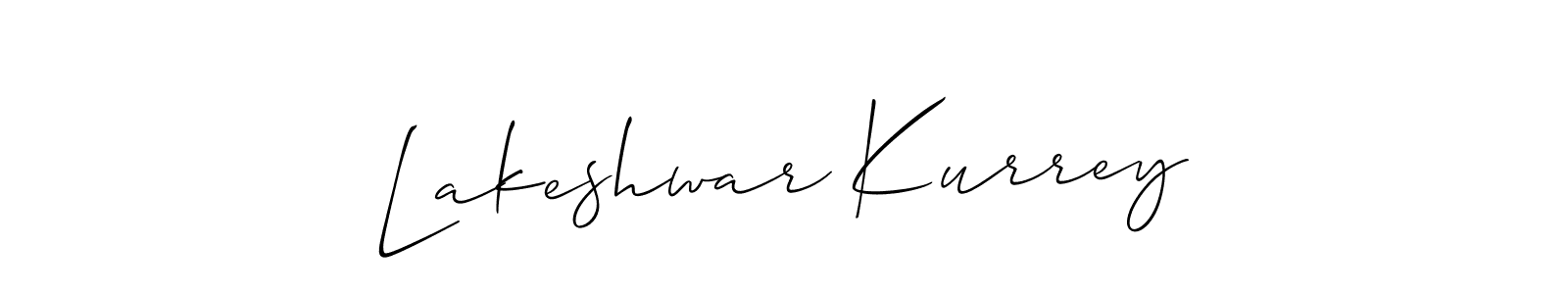 Make a short Lakeshwar Kurrey signature style. Manage your documents anywhere anytime using Allison_Script. Create and add eSignatures, submit forms, share and send files easily. Lakeshwar Kurrey signature style 2 images and pictures png