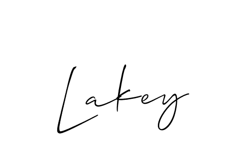 Create a beautiful signature design for name Lakey. With this signature (Allison_Script) fonts, you can make a handwritten signature for free. Lakey signature style 2 images and pictures png