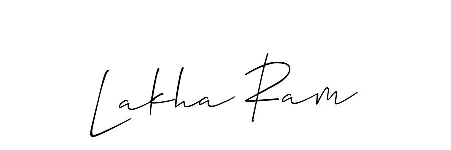 The best way (Allison_Script) to make a short signature is to pick only two or three words in your name. The name Lakha Ram include a total of six letters. For converting this name. Lakha Ram signature style 2 images and pictures png