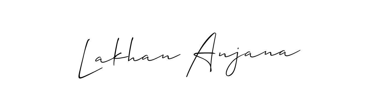 How to Draw Lakhan Anjana signature style? Allison_Script is a latest design signature styles for name Lakhan Anjana. Lakhan Anjana signature style 2 images and pictures png