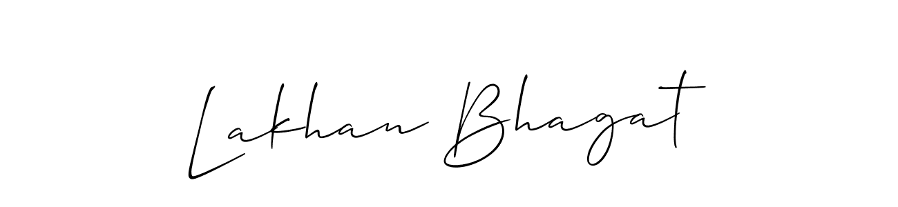 How to make Lakhan Bhagat name signature. Use Allison_Script style for creating short signs online. This is the latest handwritten sign. Lakhan Bhagat signature style 2 images and pictures png