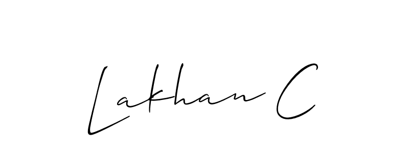 Similarly Allison_Script is the best handwritten signature design. Signature creator online .You can use it as an online autograph creator for name Lakhan C. Lakhan C signature style 2 images and pictures png