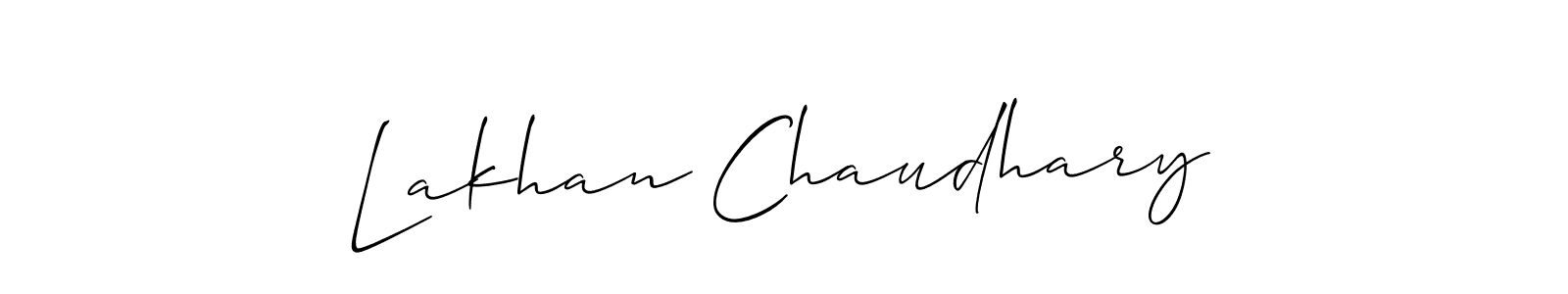 Use a signature maker to create a handwritten signature online. With this signature software, you can design (Allison_Script) your own signature for name Lakhan Chaudhary. Lakhan Chaudhary signature style 2 images and pictures png