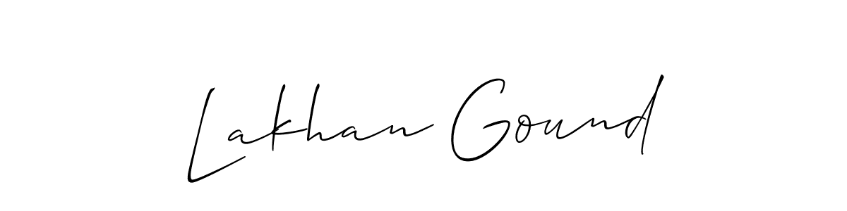 How to make Lakhan Gound signature? Allison_Script is a professional autograph style. Create handwritten signature for Lakhan Gound name. Lakhan Gound signature style 2 images and pictures png