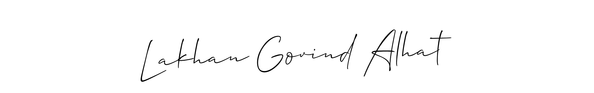 Create a beautiful signature design for name Lakhan Govind Alhat. With this signature (Allison_Script) fonts, you can make a handwritten signature for free. Lakhan Govind Alhat signature style 2 images and pictures png