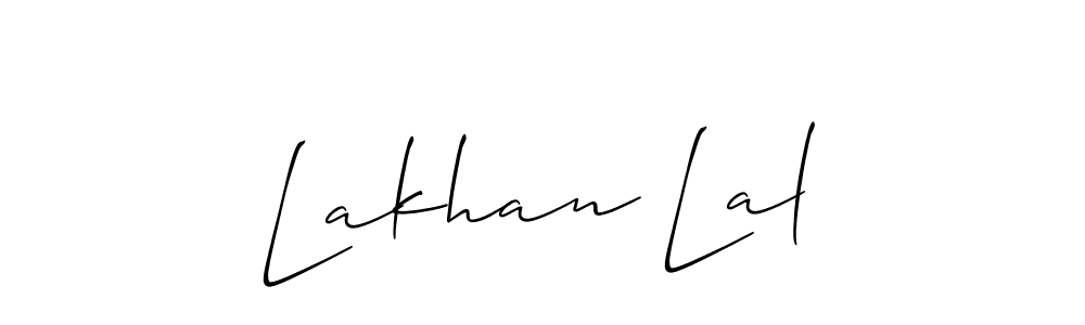 It looks lik you need a new signature style for name Lakhan Lal. Design unique handwritten (Allison_Script) signature with our free signature maker in just a few clicks. Lakhan Lal signature style 2 images and pictures png