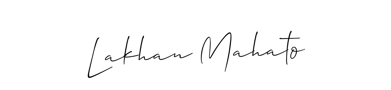 Design your own signature with our free online signature maker. With this signature software, you can create a handwritten (Allison_Script) signature for name Lakhan Mahato. Lakhan Mahato signature style 2 images and pictures png