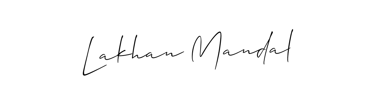 Create a beautiful signature design for name Lakhan Mandal. With this signature (Allison_Script) fonts, you can make a handwritten signature for free. Lakhan Mandal signature style 2 images and pictures png