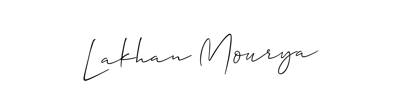 Lakhan Mourya stylish signature style. Best Handwritten Sign (Allison_Script) for my name. Handwritten Signature Collection Ideas for my name Lakhan Mourya. Lakhan Mourya signature style 2 images and pictures png