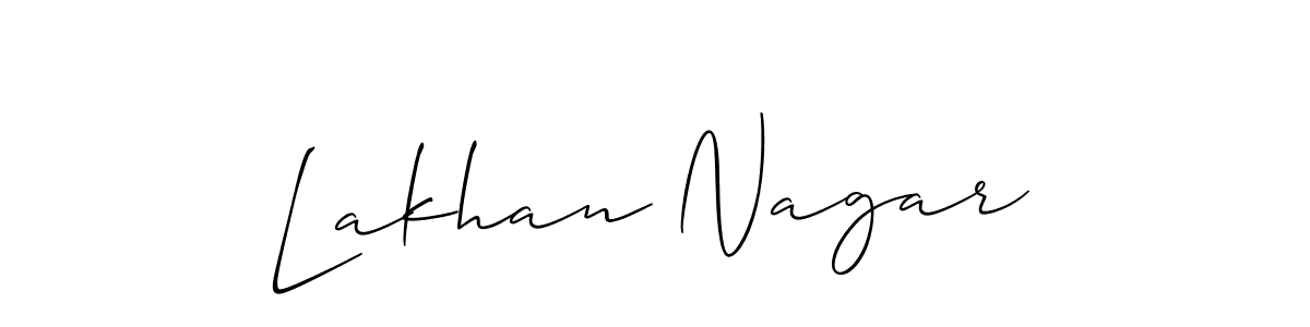 Design your own signature with our free online signature maker. With this signature software, you can create a handwritten (Allison_Script) signature for name Lakhan Nagar. Lakhan Nagar signature style 2 images and pictures png