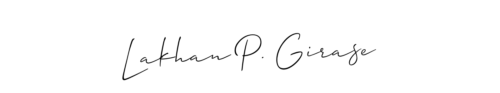 Also we have Lakhan P. Girase name is the best signature style. Create professional handwritten signature collection using Allison_Script autograph style. Lakhan P. Girase signature style 2 images and pictures png