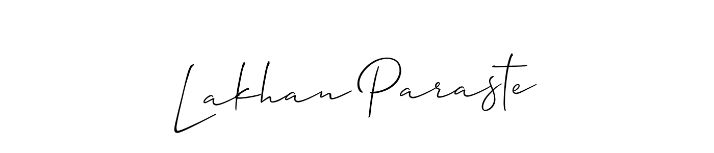 How to Draw Lakhan Paraste signature style? Allison_Script is a latest design signature styles for name Lakhan Paraste. Lakhan Paraste signature style 2 images and pictures png