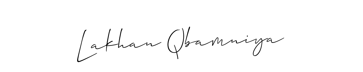 Lakhan Qbamniya stylish signature style. Best Handwritten Sign (Allison_Script) for my name. Handwritten Signature Collection Ideas for my name Lakhan Qbamniya. Lakhan Qbamniya signature style 2 images and pictures png