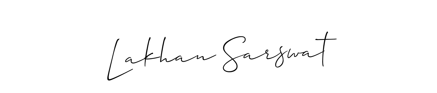 Make a short Lakhan Sarswat signature style. Manage your documents anywhere anytime using Allison_Script. Create and add eSignatures, submit forms, share and send files easily. Lakhan Sarswat signature style 2 images and pictures png