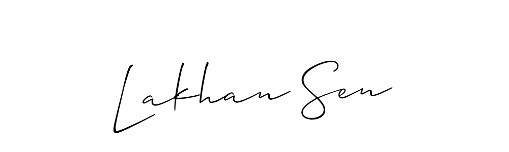 Make a beautiful signature design for name Lakhan Sen. With this signature (Allison_Script) style, you can create a handwritten signature for free. Lakhan Sen signature style 2 images and pictures png