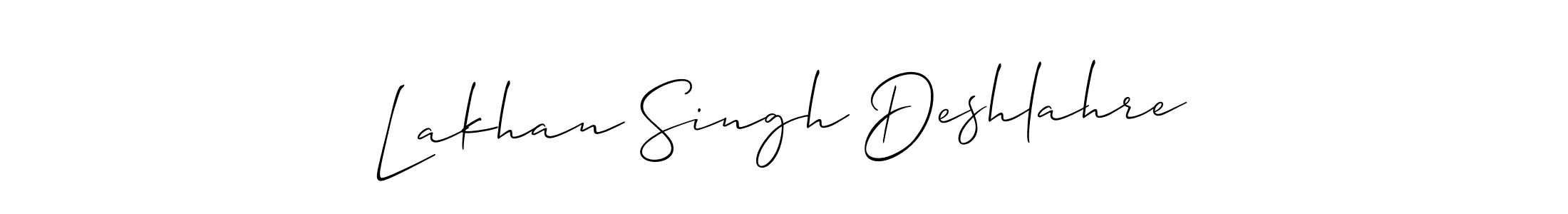 Make a beautiful signature design for name Lakhan Singh Deshlahre. With this signature (Allison_Script) style, you can create a handwritten signature for free. Lakhan Singh Deshlahre signature style 2 images and pictures png