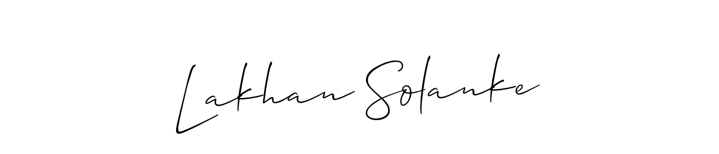 if you are searching for the best signature style for your name Lakhan Solanke. so please give up your signature search. here we have designed multiple signature styles  using Allison_Script. Lakhan Solanke signature style 2 images and pictures png