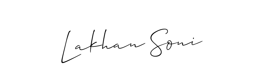 How to make Lakhan Soni signature? Allison_Script is a professional autograph style. Create handwritten signature for Lakhan Soni name. Lakhan Soni signature style 2 images and pictures png