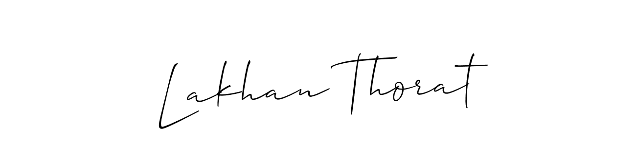 Create a beautiful signature design for name Lakhan Thorat. With this signature (Allison_Script) fonts, you can make a handwritten signature for free. Lakhan Thorat signature style 2 images and pictures png