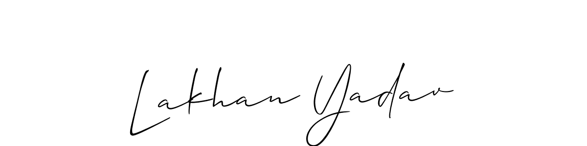 Similarly Allison_Script is the best handwritten signature design. Signature creator online .You can use it as an online autograph creator for name Lakhan Yadav. Lakhan Yadav signature style 2 images and pictures png
