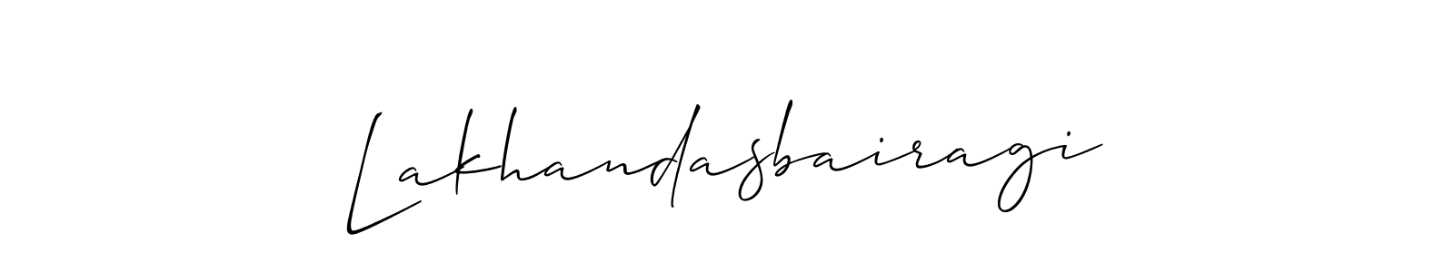 It looks lik you need a new signature style for name Lakhandasbairagi. Design unique handwritten (Allison_Script) signature with our free signature maker in just a few clicks. Lakhandasbairagi signature style 2 images and pictures png