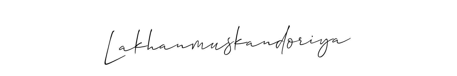 Lakhanmuskandoriya stylish signature style. Best Handwritten Sign (Allison_Script) for my name. Handwritten Signature Collection Ideas for my name Lakhanmuskandoriya. Lakhanmuskandoriya signature style 2 images and pictures png