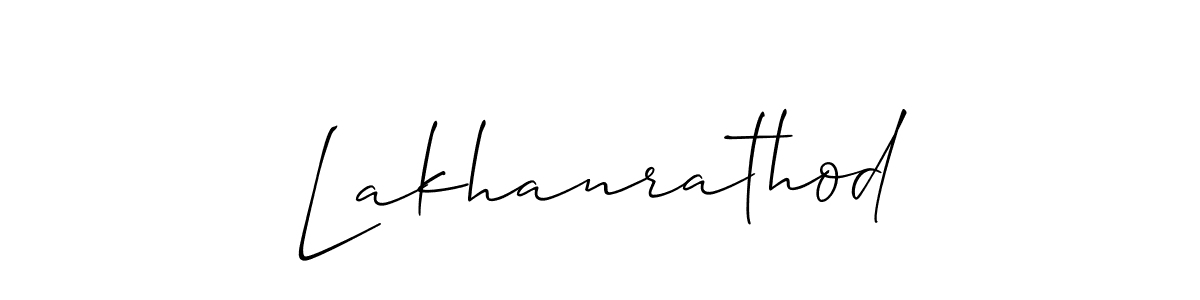 Create a beautiful signature design for name Lakhanrathod. With this signature (Allison_Script) fonts, you can make a handwritten signature for free. Lakhanrathod signature style 2 images and pictures png