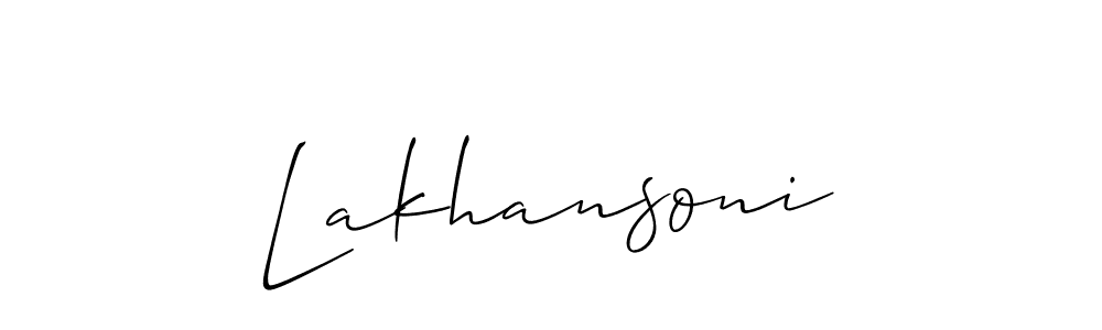 Once you've used our free online signature maker to create your best signature Allison_Script style, it's time to enjoy all of the benefits that Lakhansoni name signing documents. Lakhansoni signature style 2 images and pictures png