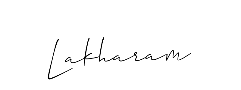 Lakharam stylish signature style. Best Handwritten Sign (Allison_Script) for my name. Handwritten Signature Collection Ideas for my name Lakharam. Lakharam signature style 2 images and pictures png